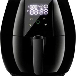 1200 W Air Fryer with Quick Air Circulation System, Frying Technology, 60 Minute Timer and Adjustable Temperature Control for Healthy Cooking without Oil or Low Temperature