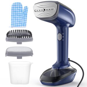 1800 W Portable Clothes Steamer, 20 Seconds Heating Time, 2-in-1 Iron & Wrinkle Remover, 20 g/min Steam Power, 300 ml Tank, Hand Steamer with Fabric Brush for Travel, 220 V