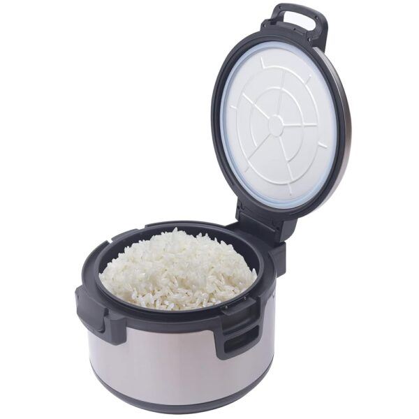 19L Rice Cooker Stainless Steel Electric with Efficient Warming Function for Catering, Restaurants, Sushi Bars - Quick Heating, Easy to Use