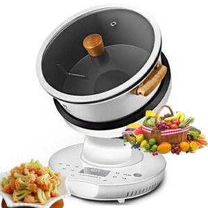 2000 W Intelligent Automatic Cooking Machine, Three Speeds Adjustable, 360° Rotating and 3D All-Round Heating, 8 L Multifunctional Mixing Pan, 7 Important Cooking Modes, Smart...