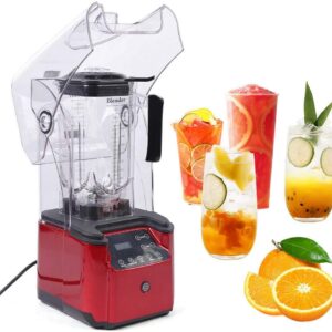 2200 W Stand Mixer 2.2 L Mixer High Performance Mixer with 6-Blade Steel Blade, Speed Adjustable 18000-30000 rpm (9 Speeds) for Juice Preparation, Crushed Ice, Smoothie Maker