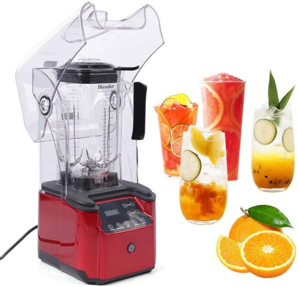 2200 W Stand Mixer 2.2 L Mixer High Performance Mixer with 6-Blade Steel Blade, Speed Adjustable 18000-30000 rpm (9 Speeds) for Juice Preparation, Crushed Ice, Smoothie Maker