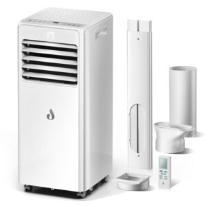 4-in-1 Mobile Air Conditioner, 9000 BTU Mobile Air Conditioner with Cooling, Dehumidification, Mobile Air Conditioner with Remote Control, Exhaust Hose, Sleep Mode, 0.9 kW for...