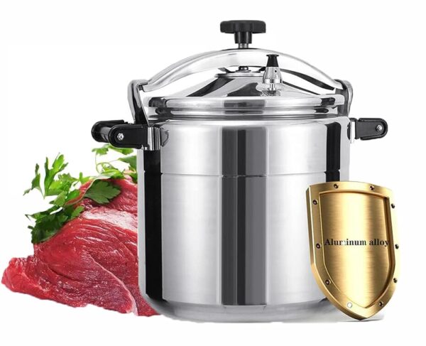 80L Commercial Very Large Pressure Cans, Multifunctional Explosion-proof Large Pressure Cookers, Suitable for Large Hotel Kitchens, Aluminium Pressure Cooker Compatible: Gas...