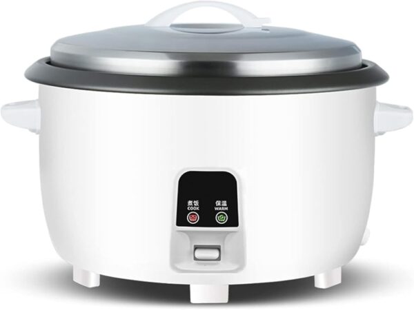 8L-45L Hotel Households Automatic Insulation and Non-Layer Liner Rice Cooker, Commercial Rice Cooker with Large Capacity, Multi-Function Smart Electric Rice Cooker Soup Pot, White