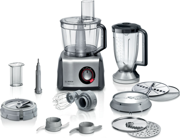 Bosch MC812M865 Compact Food Processor, MultiTalent 8, 1250 W, Black, Brushed Stainless Steel - Image 4