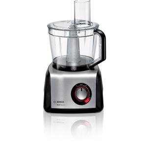 Bosch MC812M865 Compact Food Processor, MultiTalent 8, 1250 W, Black, Brushed Stainless Steel