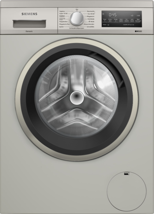 Siemens WU14UTS8 iQ500, washing machine, built-under - front loader, 9 kg, 1400 rpm, silver-inox