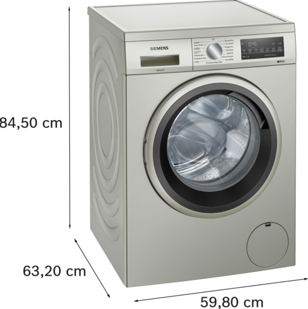 Siemens WU14UTS8 iQ500, washing machine, built-under - front loader, 9 kg, 1400 rpm, silver-inox - Image 4