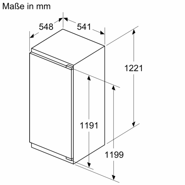 Neff KMK122F1 set of built-in/undercounter refrigerator and accessories, KI1412FE0 + KS1870Z0 - Image 3
