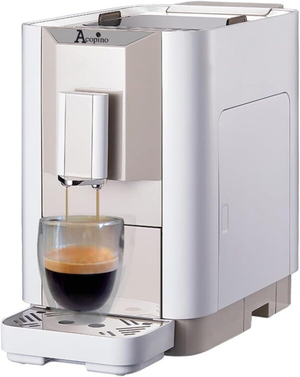 Acopino Venezia Fully Automatic Coffee Machine without Milk Function, 19 Bar Pump Pressure, Individually Adjustable Coffee Strength, Easy to Use & Clean, Perfect Espresso & Lungo