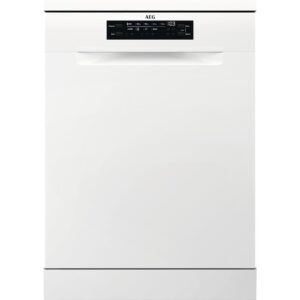 AEG Freestanding Dishwasher 60 cm Series 7000, Glass Protection, Energy Class A, Cutlery Drawer, Personalised Time Control, Quiet 42 dB, Water Stop, ComfortRails, Touch, FFB7676APW