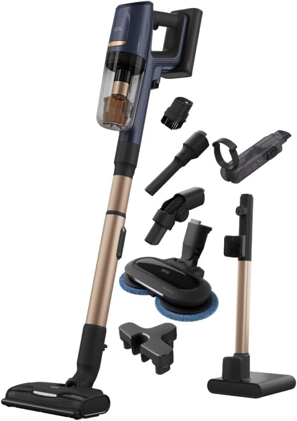 AEG HYGIENIC 8000 AP81B25WET Battery Vacuum Cleaner with Wiping Function / Automatic / 5 Stages Filtration / Digital Display / Multi Floor Nozzle & Mop Nozzle / 3 Levels /...