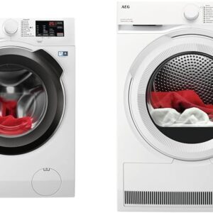 AEG L6AMZ49FL Washing Machine/Series 6000 with ProSense® / 9.0 kg & TR7T60580 / Heat Pump Dryer / SensiDry - Gentle and Energy Saving