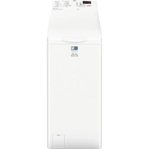 AEG LTR6N40260 Waschmaschine Toplader – Serie 6000 ProSense: Mengenautomatik – 6 kg – Wasserstoppschlauch – Inverter Motor – EEKL B – Startzeitvorwahl – Leise – 1200 U/min, Weiß