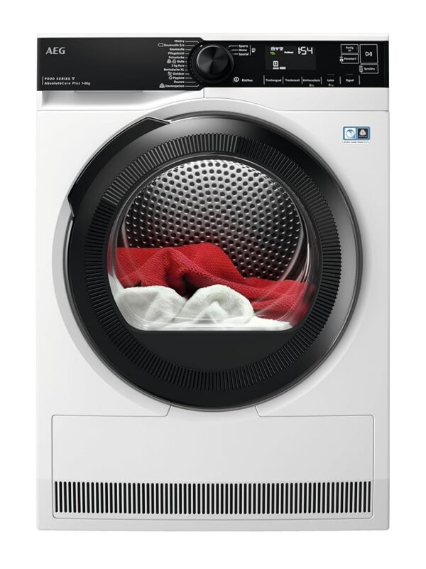 AEG TR9W75680 WiFi Heat Pump Dryer / 3D Scan – Dries More Sustainable / FibrePro – Precise Drying Results / 8.0 kg / A+++ / Energy Saving / Automatic Volume / Wrinkle Protection...