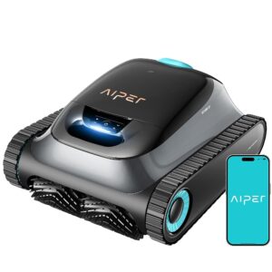 AIPER Scuba S1 Pool Robot Floor and Wall, Waterline Cleaning, 3μm Ultra Fine Filter, 180 Min. Battery Life, 15900LPH Powerful Pool Vacuum Cleaner with App, for Recessed Pools