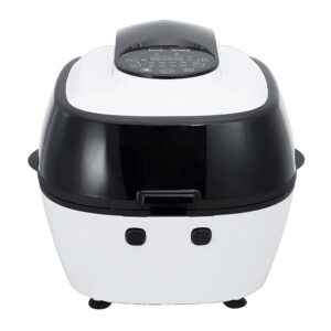 Air Fryer Healthy Air Fryer, Low Fat, No Oil, Kitchen Oven Timer 1350W for Reheating or Grilling (Color : White, S() (White 12L) Comfortable Birthday Effency