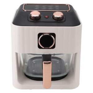 Air Frying Baking Warming Dehydration Roasting Air Crisp Technology, Hot Air Fryer Large Capacity Air Fryer Toaster Oven Airfryer Crisper Plate Made of Stainless Steel for (White