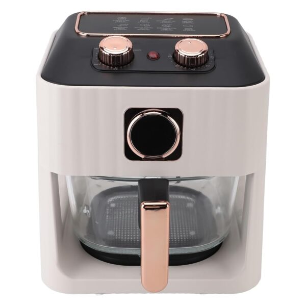 Air Frying Baking Warming Dehydration Roasting Air Crisp Technology, Hot Air Fryer Large Capacity Air Fryer Toaster Oven Airfryer Crisper Plate Made of Stainless Steel for (White