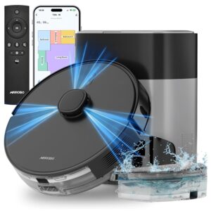 AIRROBO T20+ Robot Vacuum Cleaner with Wiping Function, 3.5L Vacuum Cleaner Robot with Suction Station, 180 Min Runtime, LiDAR Navigation, Strong Suction Power, Ideal for Carpet...