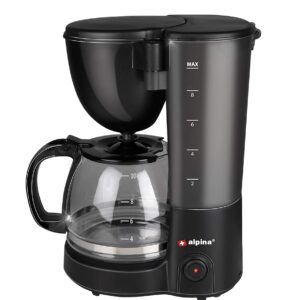 alpina Filter Coffee Maker 750 Watt 1.25 Litre Black