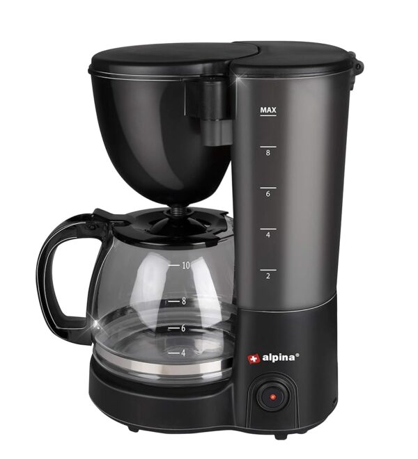 alpina Filter Coffee Maker 750 Watt 1.25 Litre Black