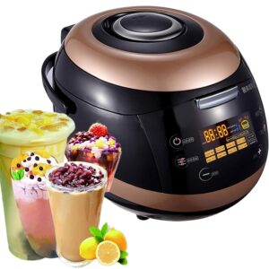 ANXYYDS Automatic Pearl Pot 5L Commercial Boba Cooker Tapioca Pearl Cooker with Insert Pot and Touch Screen for Milk Tea Shop Restaurant Cafe 110V
