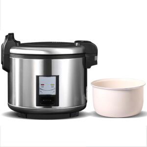 ASumPio Commercial Rice Cooker, Large Household Rice Cooker Made of Stainless Steel, with Non-Stick Inner Pot with Ceramic Glaze, Measuring Cup and Scoop, Rice Cooker, One...