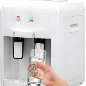 Avilia Electric Water Dispenser - 2 Temperature Water Dispenser with Heating 500W and Cooling 70W - Stainless Steel Tank 29 x 38 x 28 cm - Compatible with 3-5 Litre Water Bottles