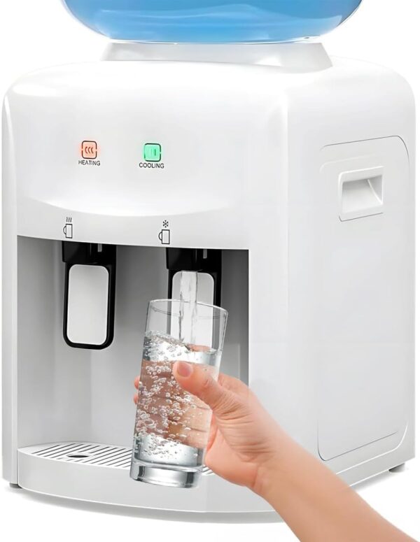 Avilia Electric Water Dispenser - 2 Temperature Water Dispenser with Heating 500W and Cooling 70W - Stainless Steel Tank 29 x 38 x 28 cm - Compatible with 3-5 Litre Water Bottles