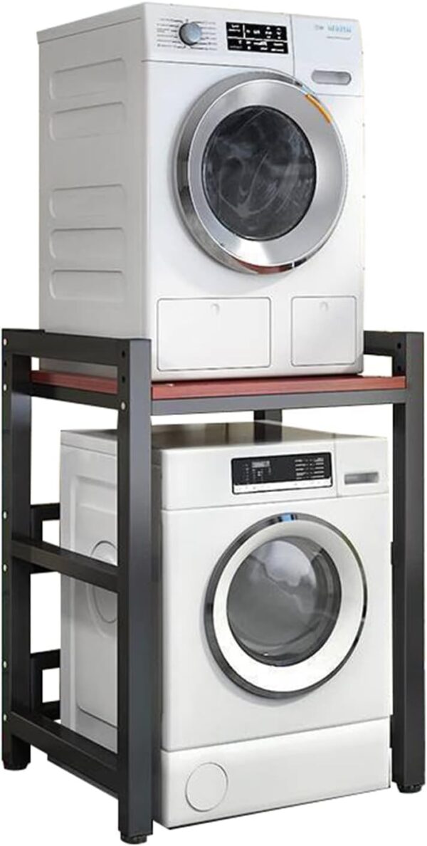 Awayhall Stacking Kit, Adjustable Stand, Front Loading Washing Machine and Dryer, Portable Shelf with 400kg Capacity, Overwash Storage Unit for Laundry