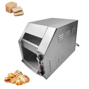 BDJSN 2075W Commercial Stainless Steel Toaster, 500pcs/h High Performance Conveyor Belt Toaster for Industrial, Temperature Control from 0-300°C, Slant Design, for Restaurants,...