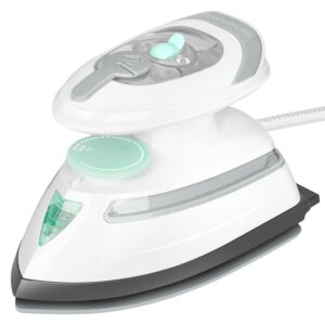 BEAUTURAL Mini Travel Iron with Switchable Voltage 220 V/120 V Steam Iron Dry Iron with Anti-Drip Function 3 Temperature Settings Lightweight for Sewing and Travel