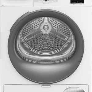 Beko BM3T38210W1 Heat Pump Dryer, Tumble Dryer, 8 kg, Suitable for Allergy Sufferers, Hygiene Drying & Refreshing Hygiene, 15 Programmes, Express, White