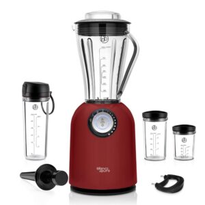bianco di puro Attivo High Performance Mixer Smoothie Maker up to 24,500 rpm Including Sport-To-Go Mixing Cup, 3 Mixing Programmes, 10 Mixing Levels, 6 Stainless Steel Blades,...