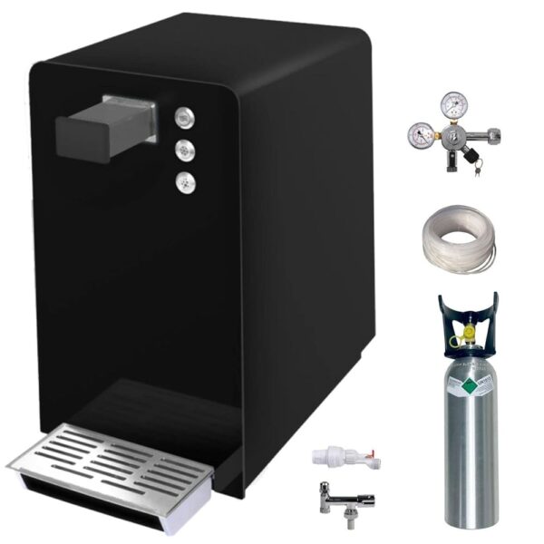 BieTal® Water Carbonator BT-30 Set Table Water System with Cooling Sparkling Water Drinking Water Dispenser 30 L/h - Black