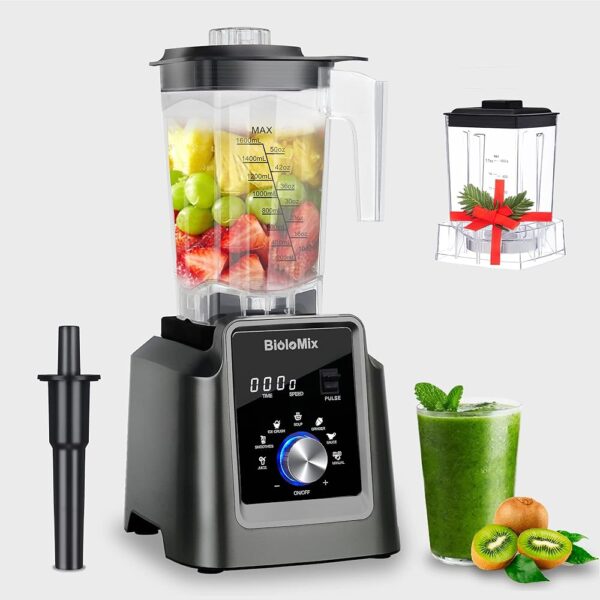 BioloMix High Performance Mixer 2200 W, Self-Cleaning Function, Stand Mixer with 2L Container without BPA Smoothie Maker (T5600)