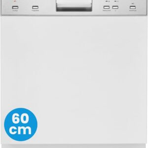 Bomann Dishwasher 60 cm, partially integrated design, very quiet, partially integrated dishwasher 60 cm, automatic door opening, including Aquastop, 40°-65°C, 6 programmes -...