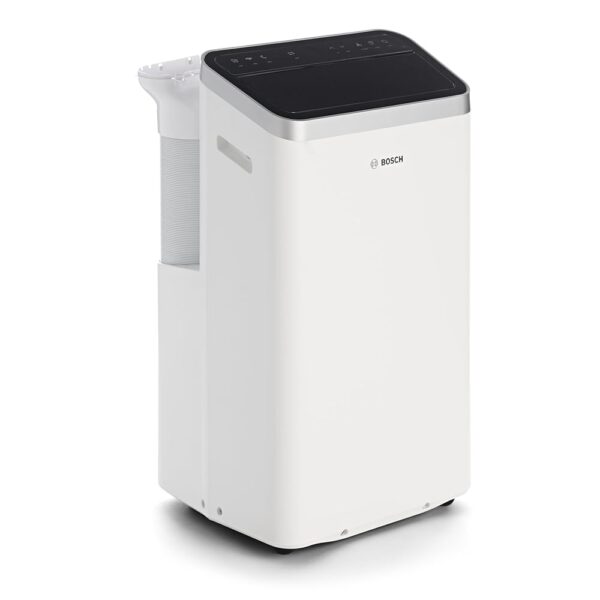 Bosch Cool 4000 Mobile Air Conditioner - 3-in-1: Air Conditioner, Dehumidifier, Fan - 2.6 kW for Rooms up to 35 m² - with Auto Mode, Silent Mode and Sleep Mode