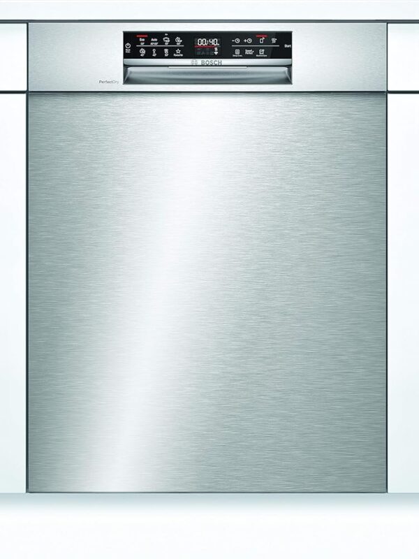 Bosch SMU6ZCS49E Series 6 Smart Dishwasher Under-Unit, 60 cm Wide, Cutlery Drawer, Made in Germany, Silence Programme, Especially Quiet, PerfectDry with Zeolite, Dries Even Plastic