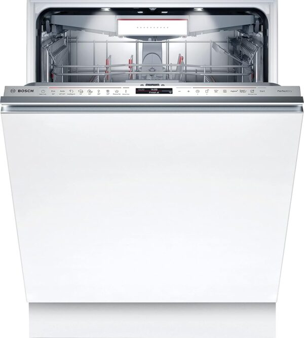 Bosch SMV8YCX03E Series 8 Smart Dishwasher Fully integrated, 60 cm wide, cutlery drawer, Silence program is particularly quiet, PerfectDry with zeolite even dries plastic
