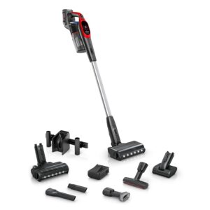 Bosch Unlimited 9 ProAnimal BKS941PET Cordless Vacuum Cleaner, MicroClean Technology, Display, Dust Compression, HEPA Filter System, 4Ah Battery, LED Light, Quick Charger, Red
