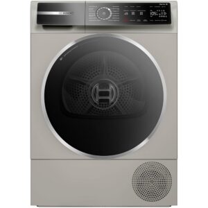 Bosch WQB246CX0 Series 8 Smart Heat Pump Dryer, 9 kg, Optimal Drying, Automatic Dryer Program Selection, Steam for Wrinkling, Quick Clean Laundry