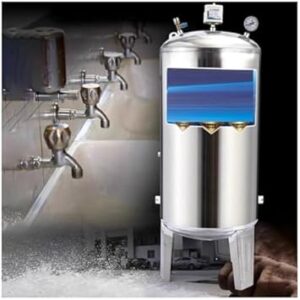 Brunnendruckbehälter aus Edelstahl, langlebige vertikale Druckwasserspeicherlösung für Brunnenpumpen und Wassersysteme