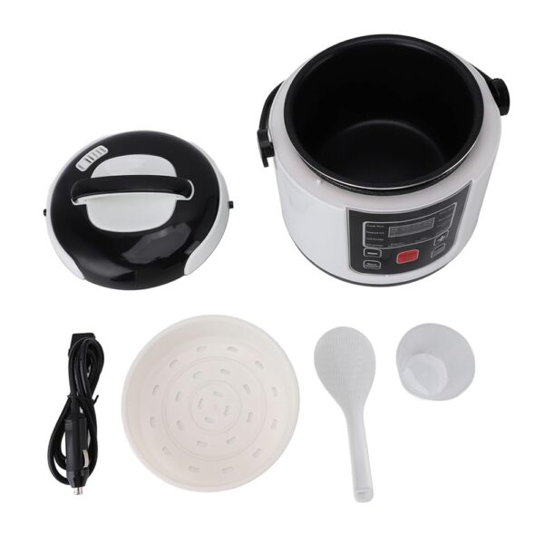 Car Rice Cooker Portable Multifunction Mini 2L Insulated Non Stick Travel 12V