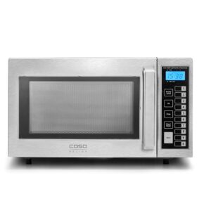 CASO CM1000 Ceramic Electronic, Commercial Microwave for Catering, Microwave 1000 Watt Power, 25 Litre Cooking Space, 6 Power Levels, Casotek Base, Timer up to 60 Minutes