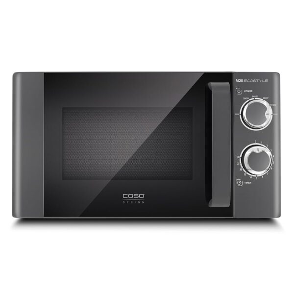 Caso M20 Ecostyle microwave, easy to use, 20 L cooking chamber, 700 watt power, turntable diameter 24.5 cm, anthracite