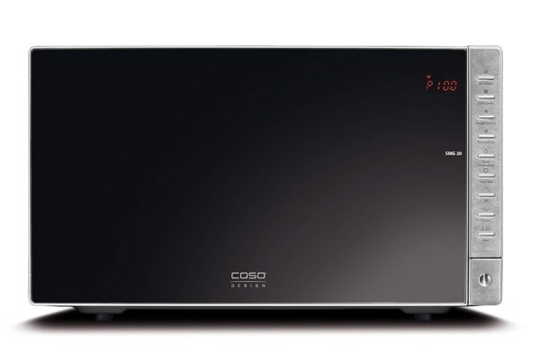 Caso SMG20 Design Microwave (3324), 800 Watt Microwave, 1000 Watt Grill, Brushed Stainless Steel Front, Intuitive Operation