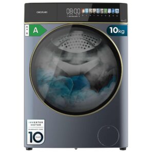 Cecotec Bolero DressCode 10900 Washing Machine 10 kg Front Loader Inverter FullColour Ice Blue A 1400 rpm, Low Energy Consumption, FullColour Screen 10.3 Inches, 11 Prog,...